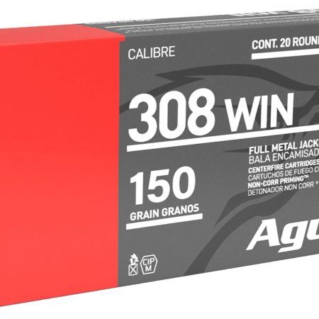 Aguila 1E308110 Target & Range Rifle 308Win 150gr Full Metal Jacket Boat Tail 20 Per Box/25 Case