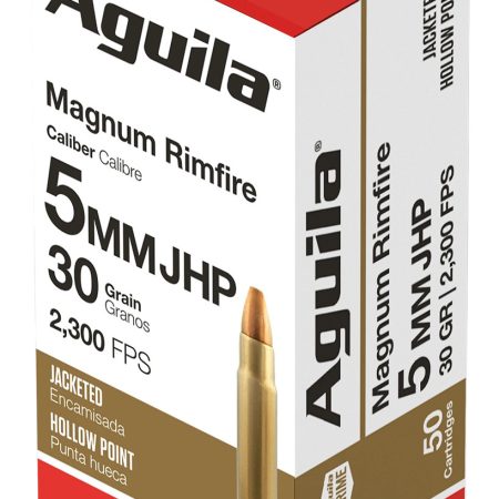 Aguila 1B222405 Target & Range Rimfire 5mm Rem Mag 30gr Semi Jacketed Hollow Point 50 Per Box/20 Case
