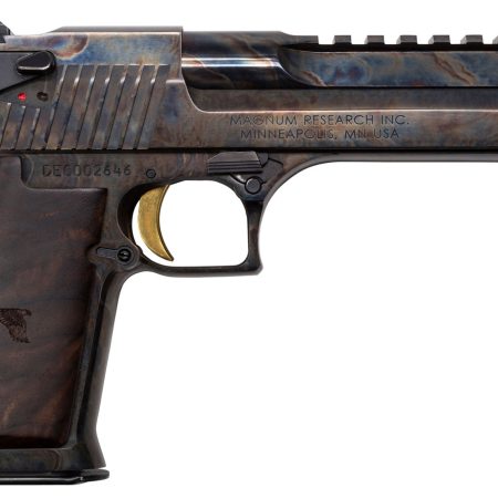 Magnum Research DE44CH Desert Eagle Mark XIX 44 Rem Mag 6" 8+1 Color Case Hardened Carbon Steel with Clear Cerakote Frame & Slide Walnut with Engraved Desert Eagle Logo Grip
