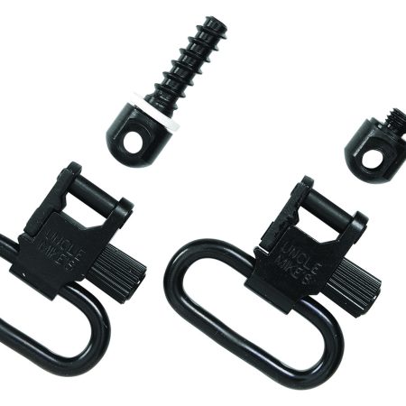 Uncle Mike's 15312 Fore End Band Swivel Set Quick Detach 115 LRB Blued 1" Loop for Tube Magazine Leaver Action Rifles/ Carbines/ Mossberg 500 Shotguns
