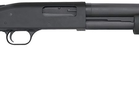 Mossberg 50778 590 Tactical 12 Gauge 6+1 3" 18.50" Cylinder Bore Barrel, Matte Blued Metal Finish, Dual Extractors, Drilled & Tapped Receiver, Synthetic Stock