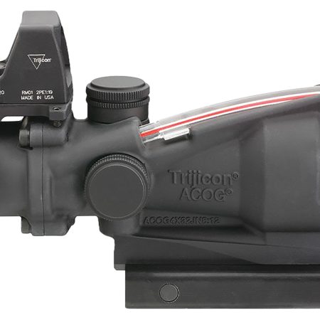 Trijicon 100549 ACOG Combo Matte Black 4x32mm Illuminated Red Chevron .223/5.56 BDC Reticle