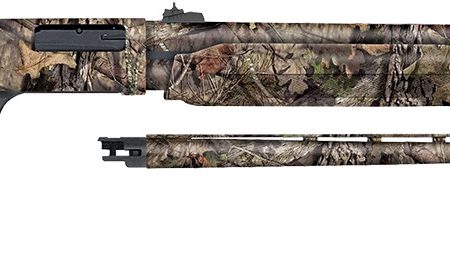 Mossberg 54183 500 Combo 20 Gauge 5+1 3" 26" Overall Mossy Oak Break-Up Country, Vent Rib/24" Slugster Barrels,  Fixed Synthetic Stock, Fully Rifled Bore Choke