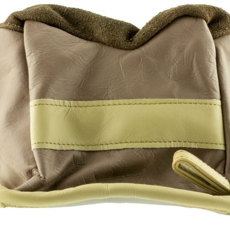 BenchMaster BMALBBME Bench Bag  Medium Empty Tan Leather Front Bag 6.80 oz