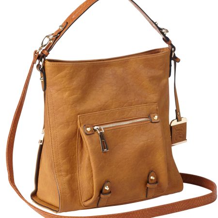 Bulldog BDP054 Hobo Purse w/Holster Brown Leather Most Sm Pistols & Revolvers Right Hand