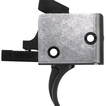 CMC Triggers 91501 Drop-In  Single-Stage Curved Trigger w/ 3-3.50 lbs Draw Weight & Black/Silver Finish