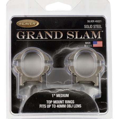 Weaver Mounts 49321 Grand Slam  Silver 1" Medium