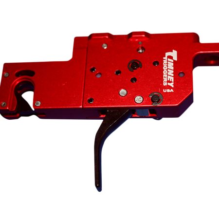 Timney Triggers 650ST RPR  Two-Stage Straight Trigger with 8 oz/1 lb Draw Weight & Black/Red Finish for Ruger Precision