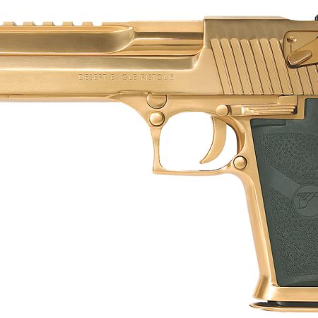 Magnum Research DE44TG Desert Eagle Mark XIX 44 Rem Mag 6" 8+1 Titanium Gold Carbon Steel Frame & Slide Black Rubber Grip