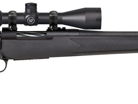 Mossberg 28001 Patriot  6.5 Creedmoor Caliber with 5+1 Capacity, 22" Fluted Barrel, Matte Blued Metal Finish & Black Synthetic Stock Right Hand (Full Size) Includes Vortex Crossfire II 3-9x40mm Scope