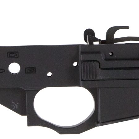 Spikes Tactical STLS920 Spider Stripped Lower Receiver 9mm Luger 7075-T6 Aluminum Black Anodized for AR-15, Compatible w/Glock Mags