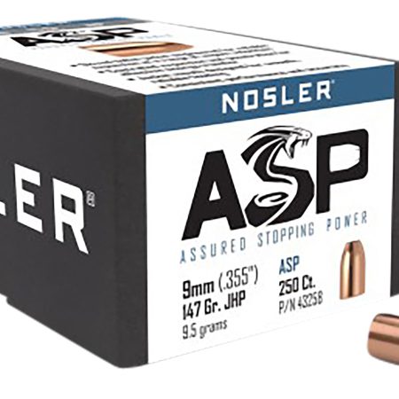 Nosler 43258 Assured Stopping Power  9mm 147gr Jacketed Hollow Point 250/Box