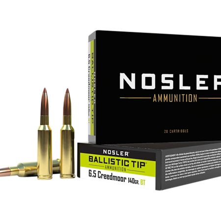 Nosler 40064 Ballistic Tip  6.5Creedmoor 140gr Spitzer Ballistic Tip 20 Per Box/10 Case