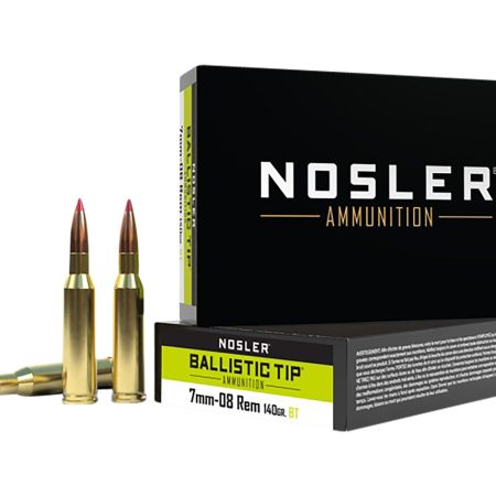 Nosler 40059 Ballistic Tip  7mm-08Rem 140gr Spitzer Ballistic Tip 20 Per Box/10 Case