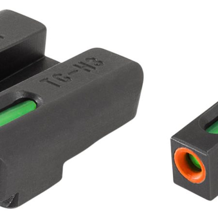 TruGlo TG13KA1PC TFX Pro  Black | Green Tritium & Fiber Optic Orange Outline Front Sight Green Tritium & Fiber Optic Rear Sight