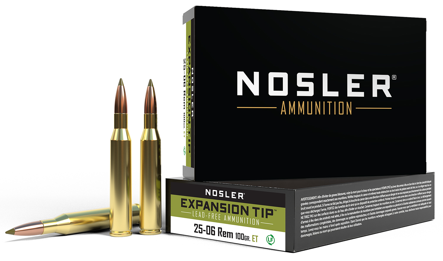 Nosler 40238 E-Tip 25-06Rem 100gr E Tip Lead Free 20 Per Box/10 Case
