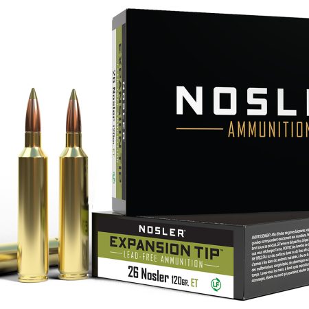 Nosler 40302 E-Tip  26Nosler 120gr E Tip Lead Free 20 Per Box/10 Case