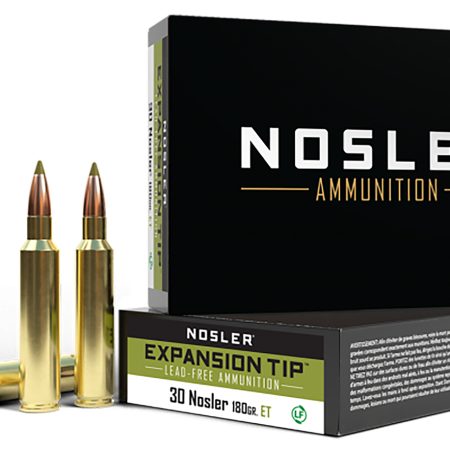 Nosler 40330 E-Tip  30Nosler 180gr E-Tip Lead-Free 20 Per Box/10 Case