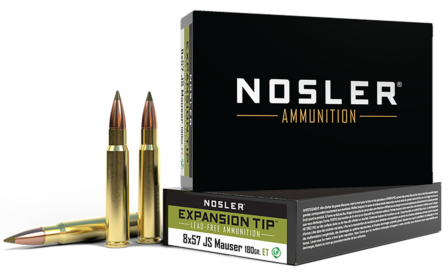 Nosler 40643 E-Tip 8mmMauser 180gr E Tip Lead Free 20 Per Box/10 Case