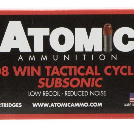 Atomic Ammunition 00472 Rifle Subsonic 308 Win 260 gr Soft Point Round Nose 50 Per Box/ 10 Case