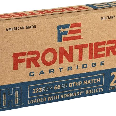 Frontier Cartridge FR160 Military Grade Centerfire Rifle 223Rem 68gr Hollow Point Boat Tail 20 Per Box/25 Case