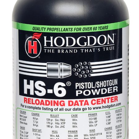 Hodgdon HS61 Smokeless Powder HS-6 Pistol/Shotgun Multi-Caliber 1 lb