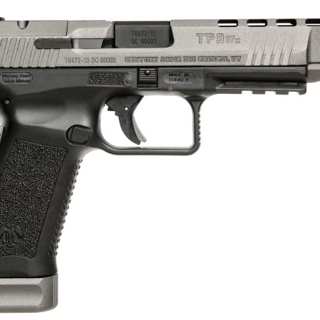 Canik HG3774GN TP9SFx  9mm Luger 20+1, 5.20" Black Nitride Match Grade Barrel, Tungsten Gray Cerakote Optic Ready/Serrated w/Ports Steel Slide, Black Polymer Frame w/Picatinny Rail, Ambidextrous