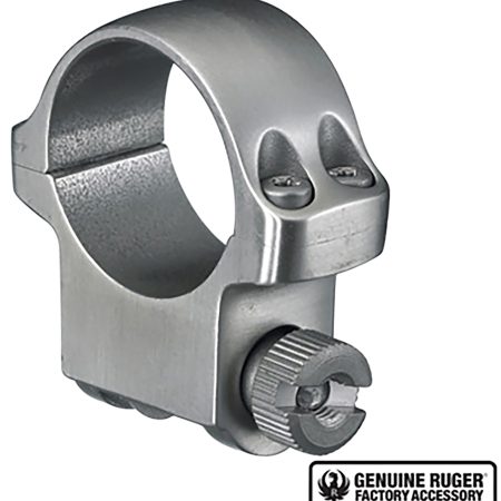 Ruger 90282 4K Scope Ring  Silver 1" Medium
