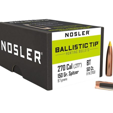 Nosler 27150 Ballistic Tip  270Caliber 150gr Spitzer 50/Box