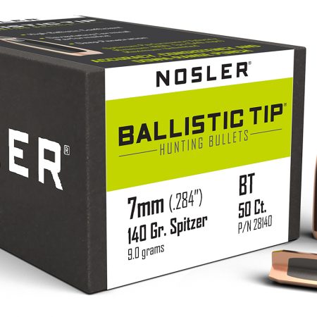 Nosler 28140 Ballistic Tip  7mm 140gr Spitzer 50/Box