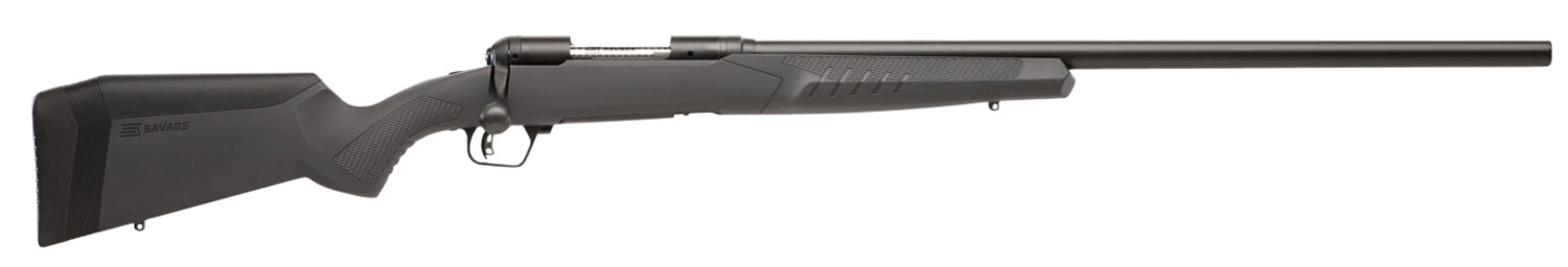 Savage Arms 57066 110 Varmint Full Size 223 Rem 4+1 26" Matte Black Heavy Button Rifled Barrel, Matte Black Drilled & Tapped Carbon Steel Receiver, Adj AccuStock Matte Gray Synthetic Stock, Right Hand