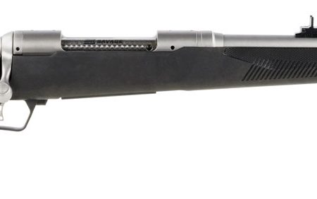 Savage Arms 57043 110 Brush Hunter Full Size 338 Win Mag 4+1 20" Matte Threaded Barrel, Matte Drilled & Tapped Stainless Steel Receiver, Fixed Matte Black Synthetic Stock, Right Hand