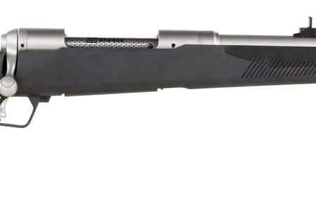 Savage Arms 57044 110 Brush Hunter Full Size 375 Ruger 3+1 20" Matte Threaded Barrel, Matte Drilled & Tapped Stainless Steel Receiver, Fixed Matte Black Synthetic Stock, Right Hand