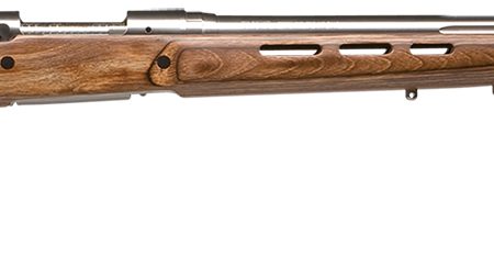 Savage Arms 18517 12 BTCSS Full Size 204 Ruger 4+1 26" Matte Stainless Heavy Fluted Barrel, Matte Stainless Steel Receiver Drilled & Tapped, Satin Brown Thumbhole Laminate Stock, Right Hand