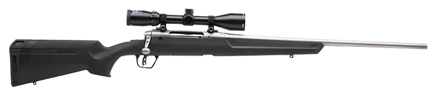 Savage Arms 57101 Axis II XP Full Size 223 Rem 4+1 22" Matte Sporter Barrel, Matte Stainless Steel Receiver Drilled & Tapped, Matte Black Fixed Synthetic Stock, Bushnell Banner 3-9x40mm, Right Hand