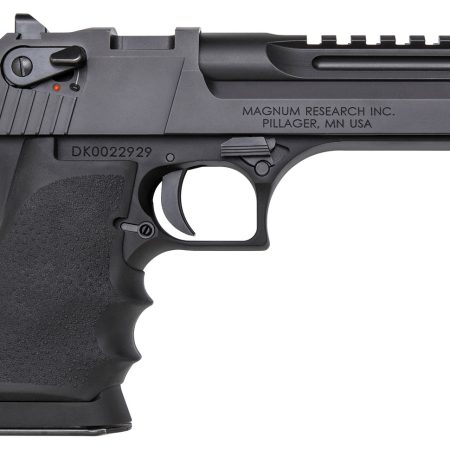 Magnum Research DE50L5IMB Desert Eagle L5 50 AE 5" with Muzzle Brake 7+1 Black Hardcoat Anodized Aluminum Frame Black Carbon Steel Slide Black Hogue Wraparound Rubber Grip