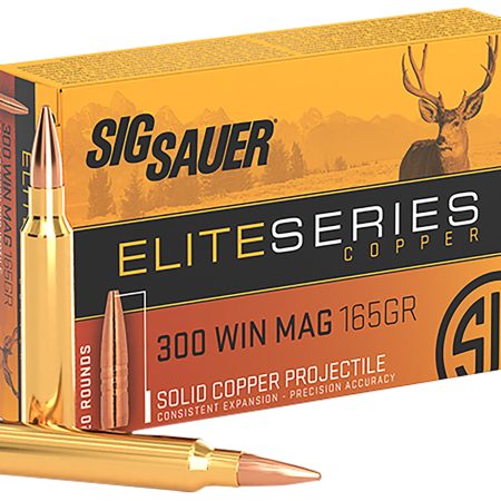 Sig Sauer E3WMH120 Elite Copper Hunting  300WinMag 165gr Copper Solid 20 Per Box/10 Case