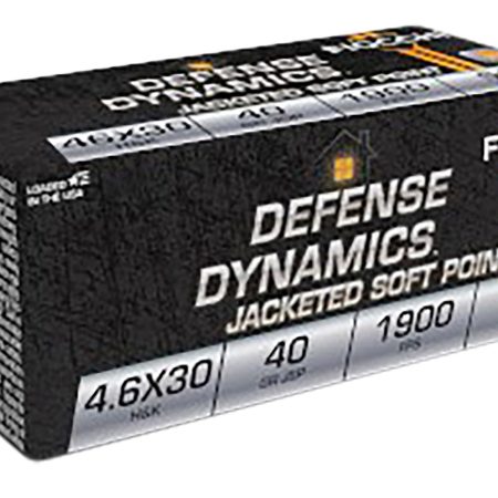 Fiocchi 46EXB Defense Dynamics  4.6x30mmH&K 40gr Jacketed Soft Point 50 Per Box/20 Case
