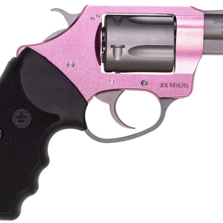 Charter Arms 53830 Undercover Lite Pink Lady Small 38 Special, 5 Shot 2" Stainless Steel Barrel & Cylinder, Aluminum Frame w/Black Finger Grooved Rubber Grip, Exposed Hammer