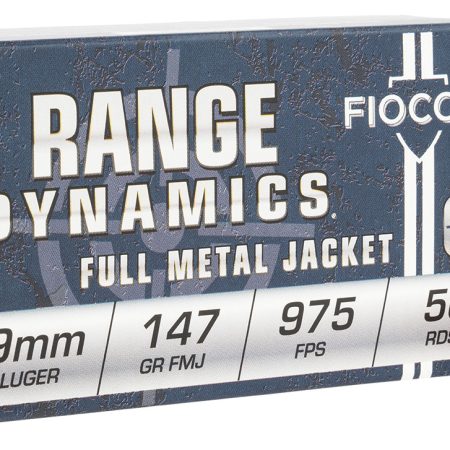 Fiocchi 9APD Range Dynamics  9mmLuger 147gr Full Metal Jacket 50 Per Box/20 Case
