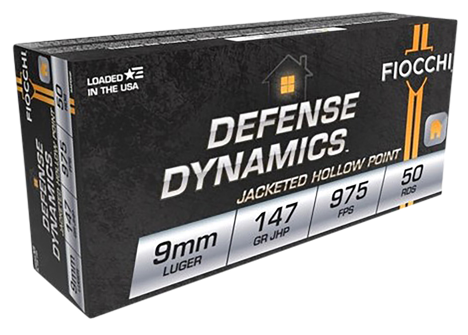Fiocchi 9APDHP Defense Dynamics 9mmLuger 147gr Jacketed Hollow Point 50 Per Box/20 Case