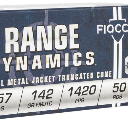 Fiocchi 357F Range Dynamics  357Mag 142gr Full Metal Jacket Truncated Cone 50 Per Box/20 Case