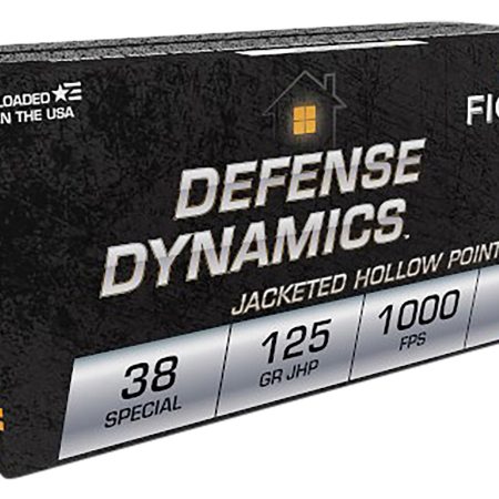 Fiocchi 38F Defense Dynamics  38Special 125gr Jacketed Hollow Point 50 Per Box/20 Case