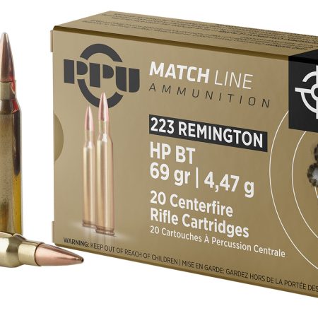 PPU PPM2231 Match  223Rem 69gr Hollow Point Boat Tail 20 Per Box/50 Case