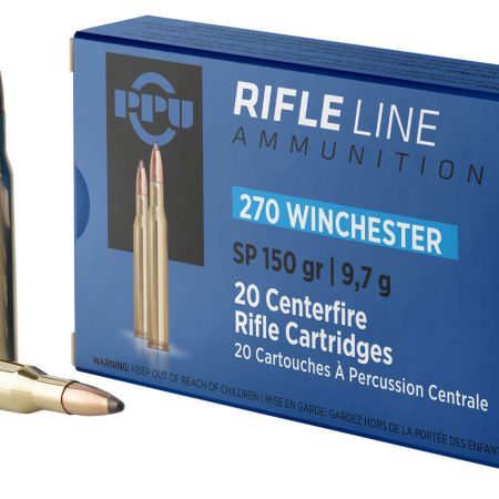 PPU PP2702 Standard Rifle  270Win 150gr Soft Point 20 Per Box/10 Case