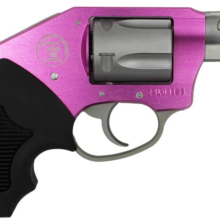 Charter Arms 53831 Undercover Lite Pink Lady Small 38 Special, 5 Shot 2" Stainless Steel Barrel & Cylinder, Pink Aluminum Frame w/Black Finger Grooved Rubber Grip, Concealed Hammer