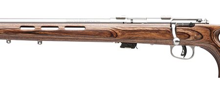 Savage Arms 25795 Mark II BTV Full Size 22 LR 5+1 21" Satin Heavy Button Rifled Barrel, Satin Drilled & Tapped Stainless Steel Receiver, Satin Brown Thumbhole Laminate Stock, Left Hand