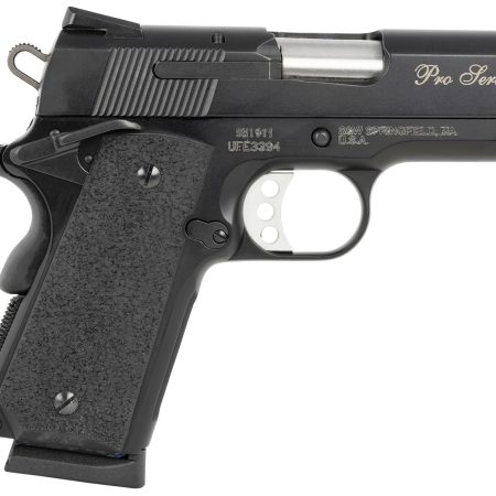 Smith & Wesson 178020 PC 1911 Pro Sub-Compact Frame 45 ACP 7+1, 3" Stainless Steel Barrel, Black Serrated Carbon Steel Slide, Black Aluminum Frame w/Beavertail, Black Stippled Grip