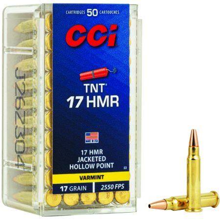 CCI 0053 TNT  17HMR 17gr Jacketeded Hollow Point 50 Per Box/40 Case
