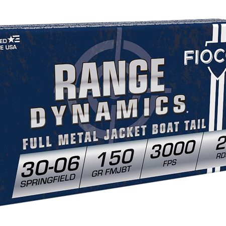 Fiocchi 3006A Range Dynamics  30-06Springfield 150gr Full Metal Jacket Boat Tail 20 Per Box/10 Case